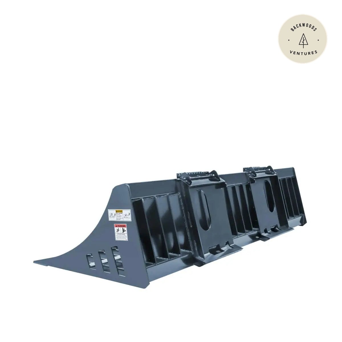 84" Skid Steer Rock Skeleton Bucket Attachment, Solid Steel, Universal Mount, 4" Tine Spacing, 45-70 HP, TMG-SB84