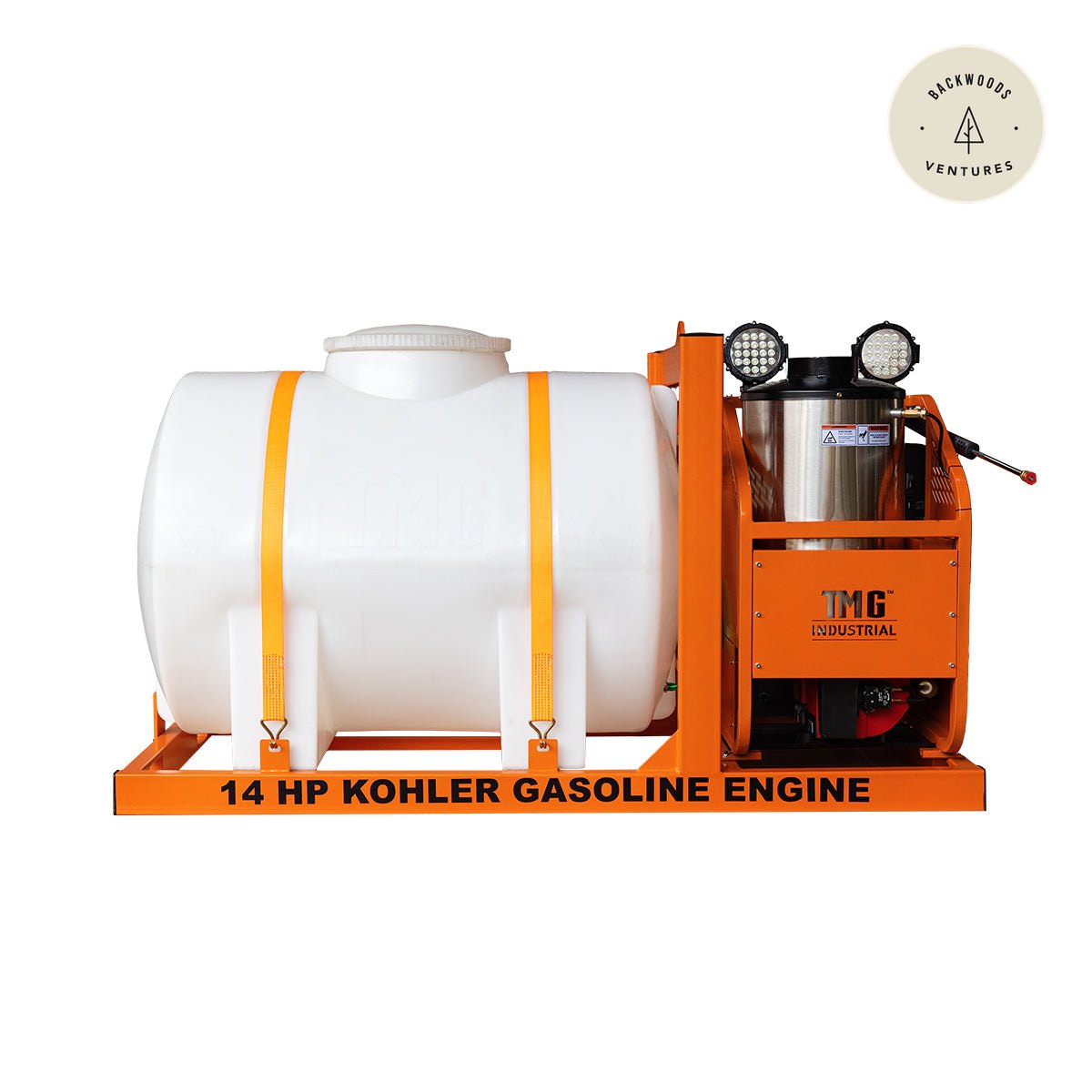 4000 PSI Hot Water Pressure Washer, Skid Mounted with 245 Gallon Tank, 14 HP Kohler Engine TMG-HW42T