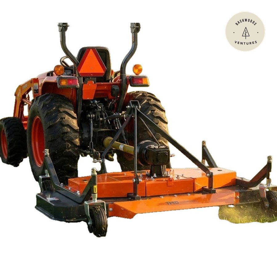 72" Tow-Behind 3-Point Hitch Finish Mower, 30-50 HP Compact Tractor, PTO Drive Shaft Included, TMG-TFN72