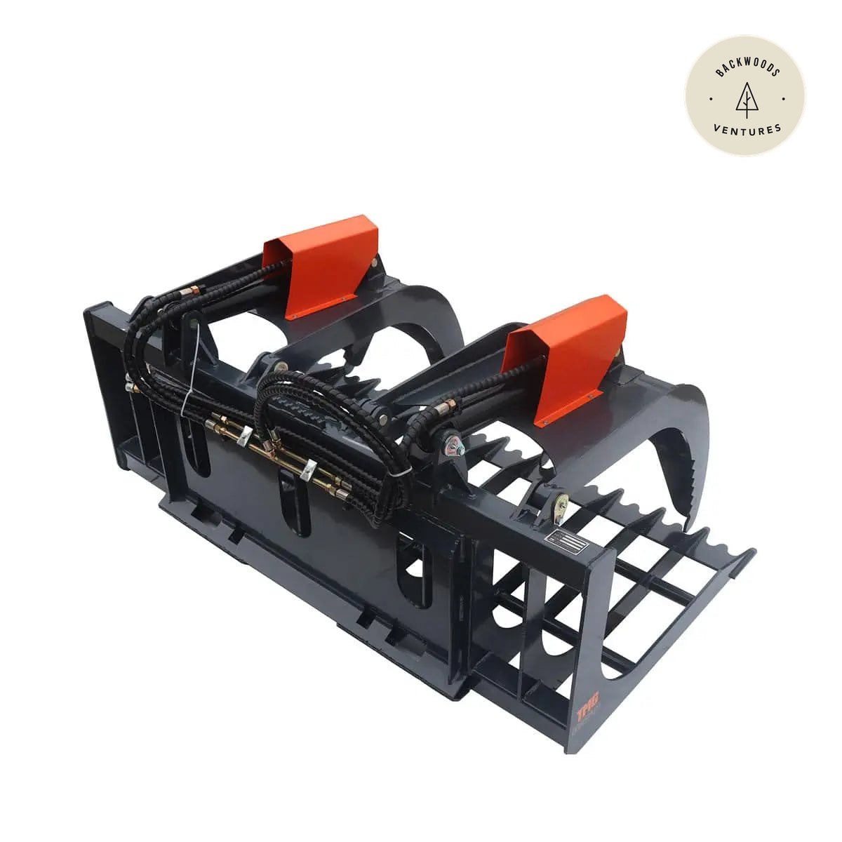 84" Skid Steer Rock Skeleton Grapple Attachment, Universal Mount, 36" Arm Opening, 6" Tine Spacing, 2500 lb Weight Capacity TMG-SG84