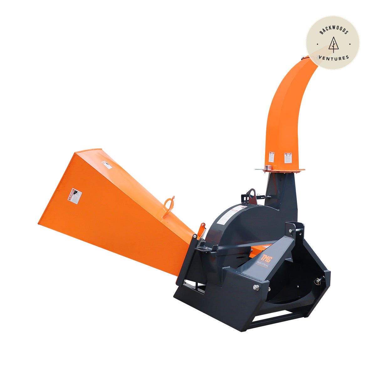 6" 3-Point Hitch Wood Chipper, Reversible/Hardened Blades, 360° Swiveling Chute, TMG-WC65(Previously TMG-WC62)