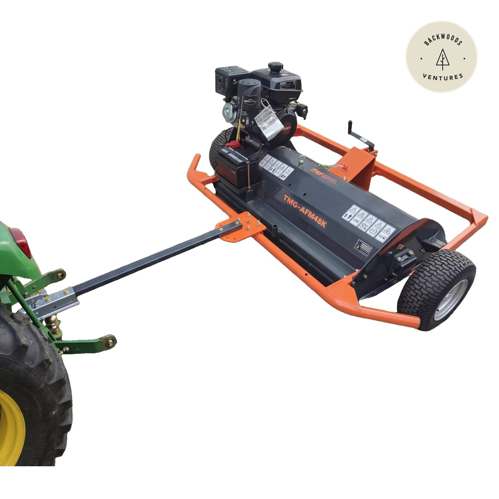 48" ATV Flail Mower Slasher with 14 HP Kohler Engine and Tow-Behind Side Shift, TMG-AFM48K