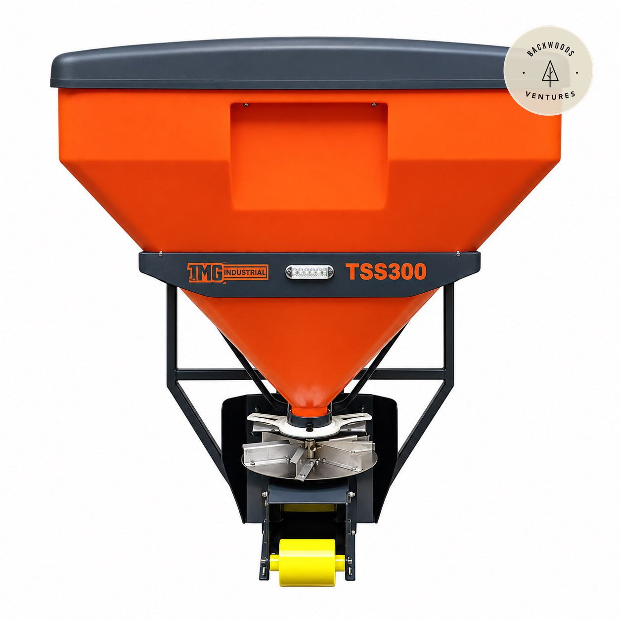 10.6 Cu-Ft Truck Tailgate Salt Spreader, Poly Hopper, 12V Motor, In-Cab Control, 2" Receiver Hitch, TMG-TSS300