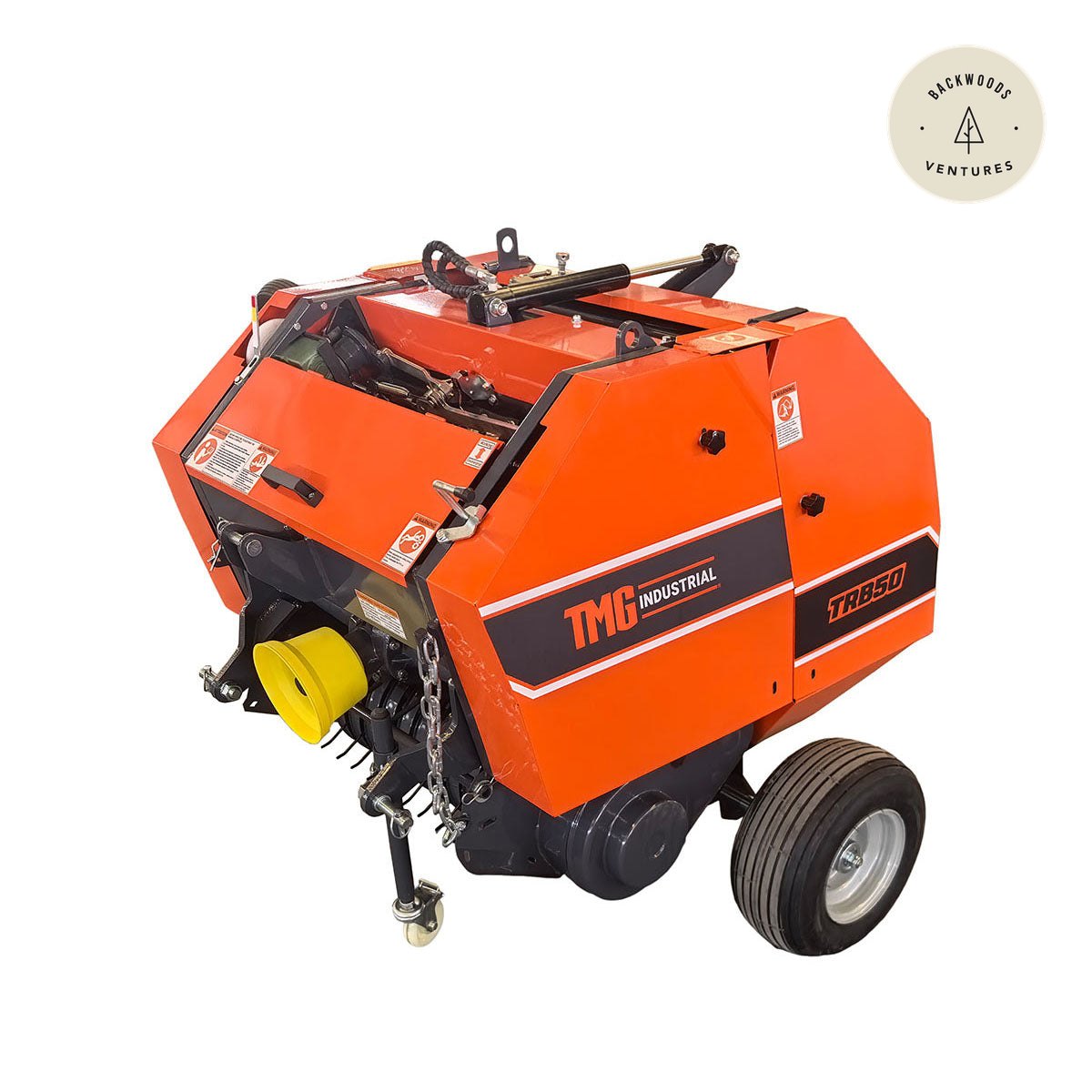 20" x 27" Round Hay Baler, Twine Bind, 3-Point Hitch, Category 1, PTO Shaft Included, 15 - 50 HP Tractor, TMG-TRB50