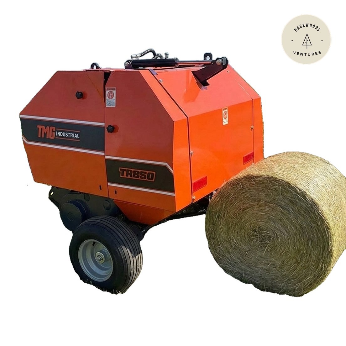 20" x 27" Round Hay Baler, Twine Bind, 3-Point Hitch, Category 1, PTO Shaft Included, 15 - 50 HP Tractor, TMG-TRB50