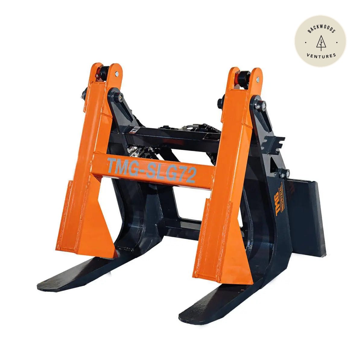 46" Skid Steer Log Grapple Attachment, 36" Claw Opening, 6400 lb Grap Capacity, TMG-SLG72