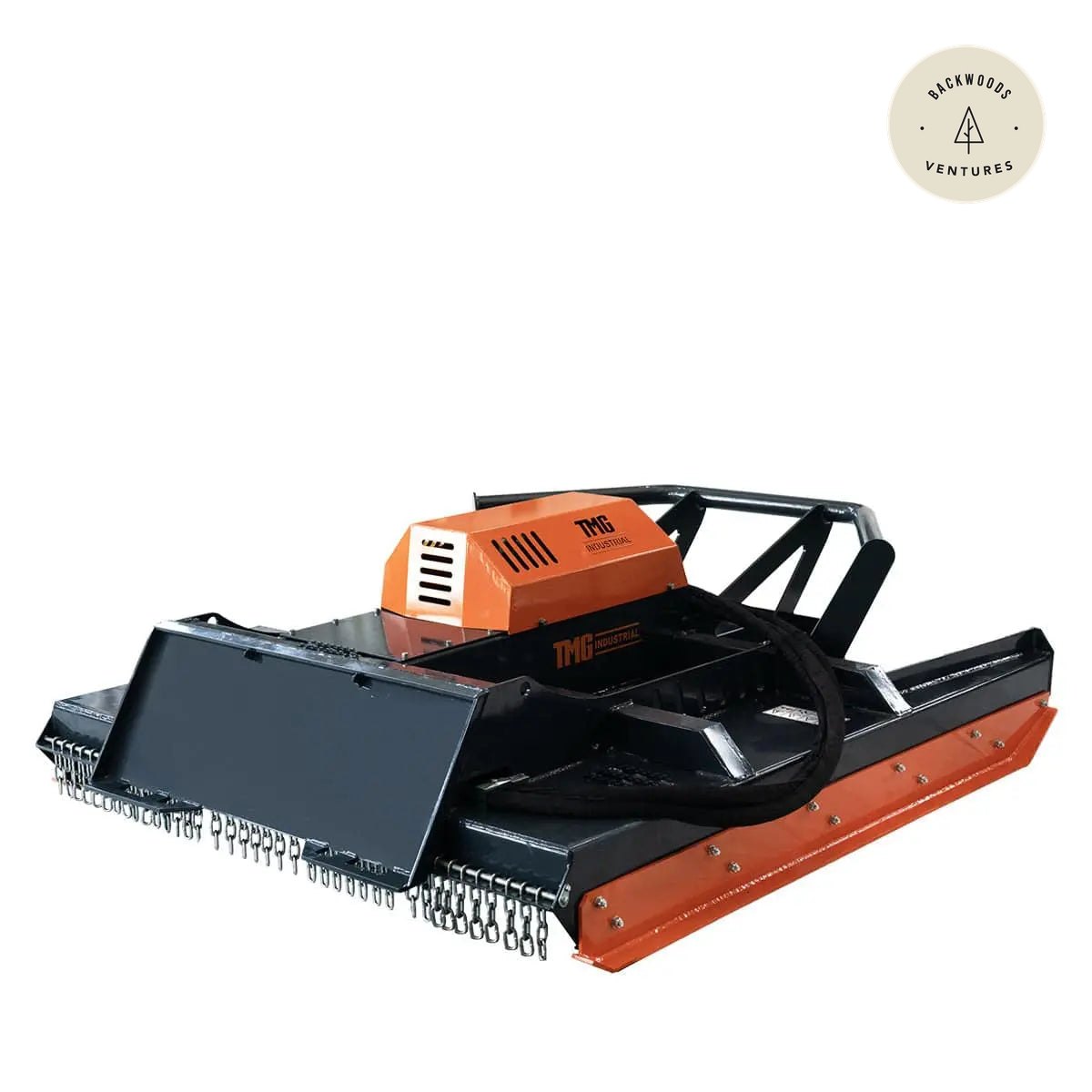 TMG Heavy Series™ 72" Extreme Duty Skid Steer Brush Cutter, Open Front Push Bar, 27-35 GPM, Drop Down Profile Blades, TMG-SBC76