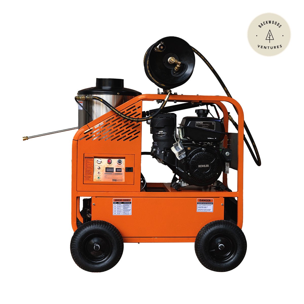 4000 PSI Hot Water Pressure Washer with 85' Hose Reel, 14 HP Kohler Engine TMG-HW42R