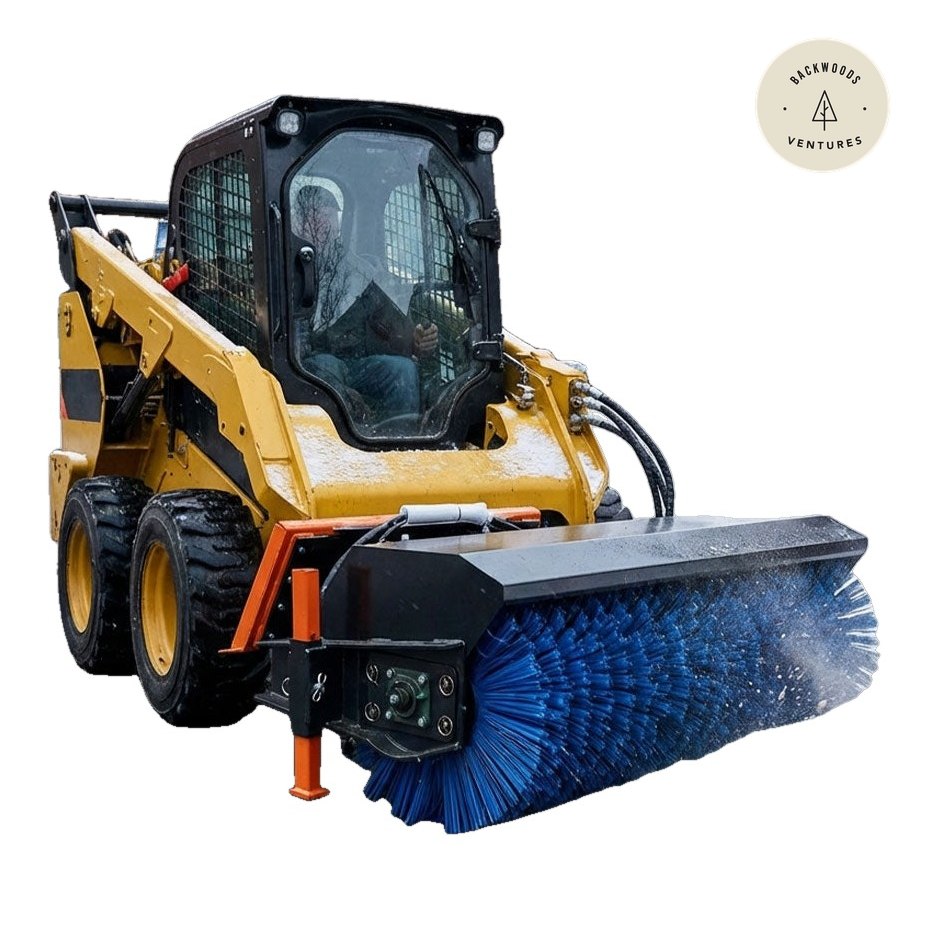 72" Skid Steer Rotary Angle Snow Broom – Standard Flow, 27" Brush, Bi-Directional, TMG-AB72