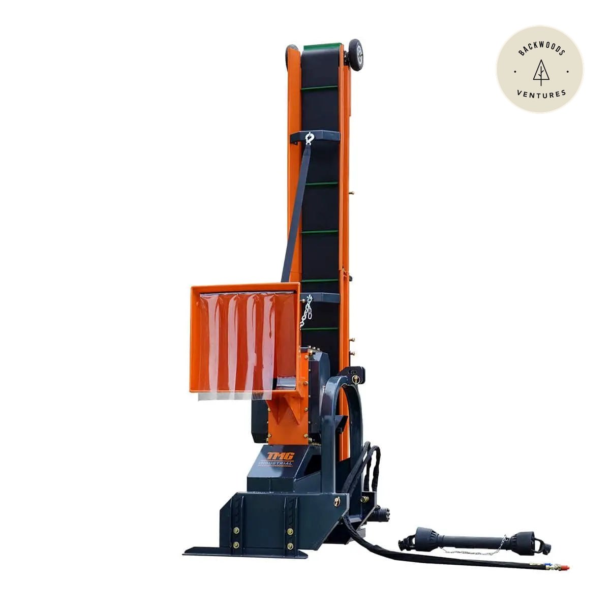 3-Point Hitch Firewood Branch Logger & 45° Adjustable Belt Conveyor, 20-60 HP Tractor, PTO Driveline Shaft Included, TMG-TFL42