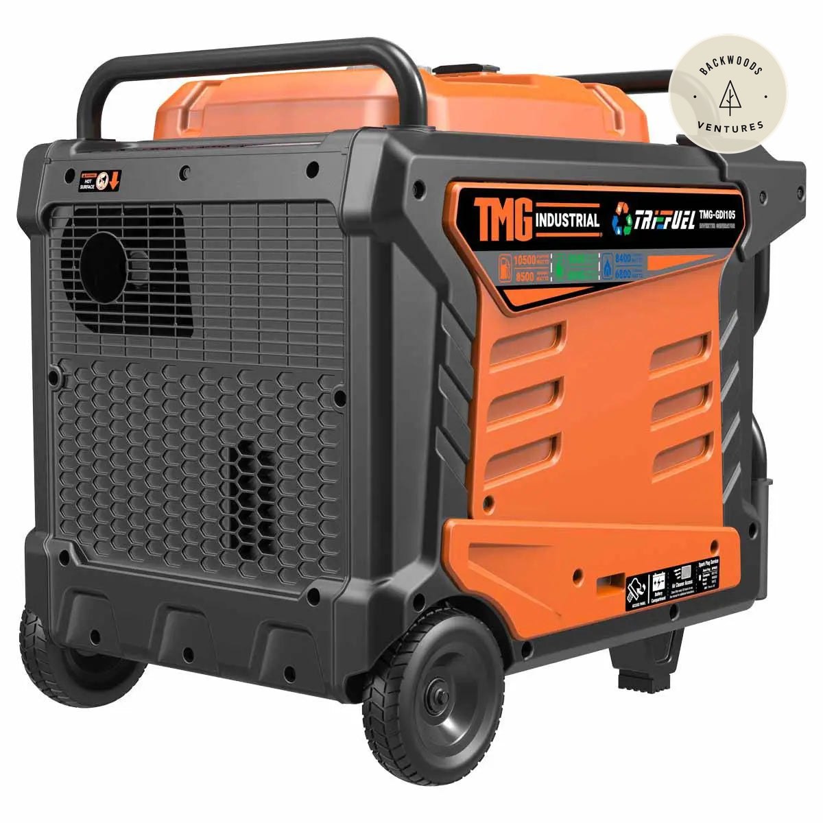 10.5KW Portable Inverter Generator for Home, RV, and Off-Grid Use – Hybrid Tri-Fuel, THD < 3% TMG-GDI105
