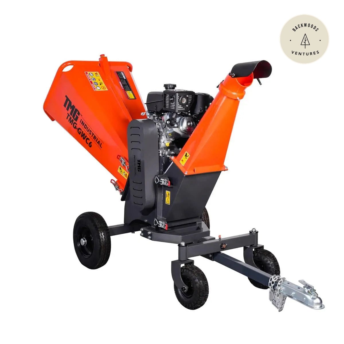 TMG Heavy Series™ 6" Wood Chipper Powered by Kohler 14 HP Command Engine, ATV Tow-Behind, 12'' Reversible Blade, Dual Belt Drive, TMG-GWC6
