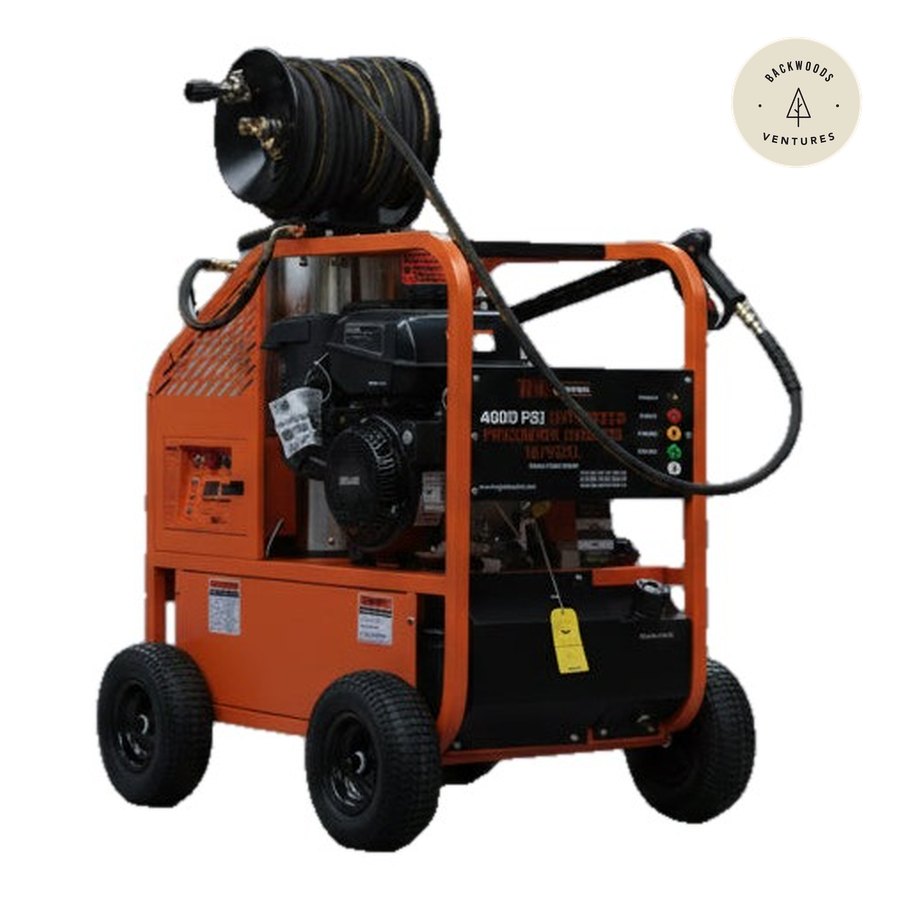 4000 PSI Hot Water Pressure Washer with 85' Hose Reel, 14 HP Kohler Engine TMG-HW42R