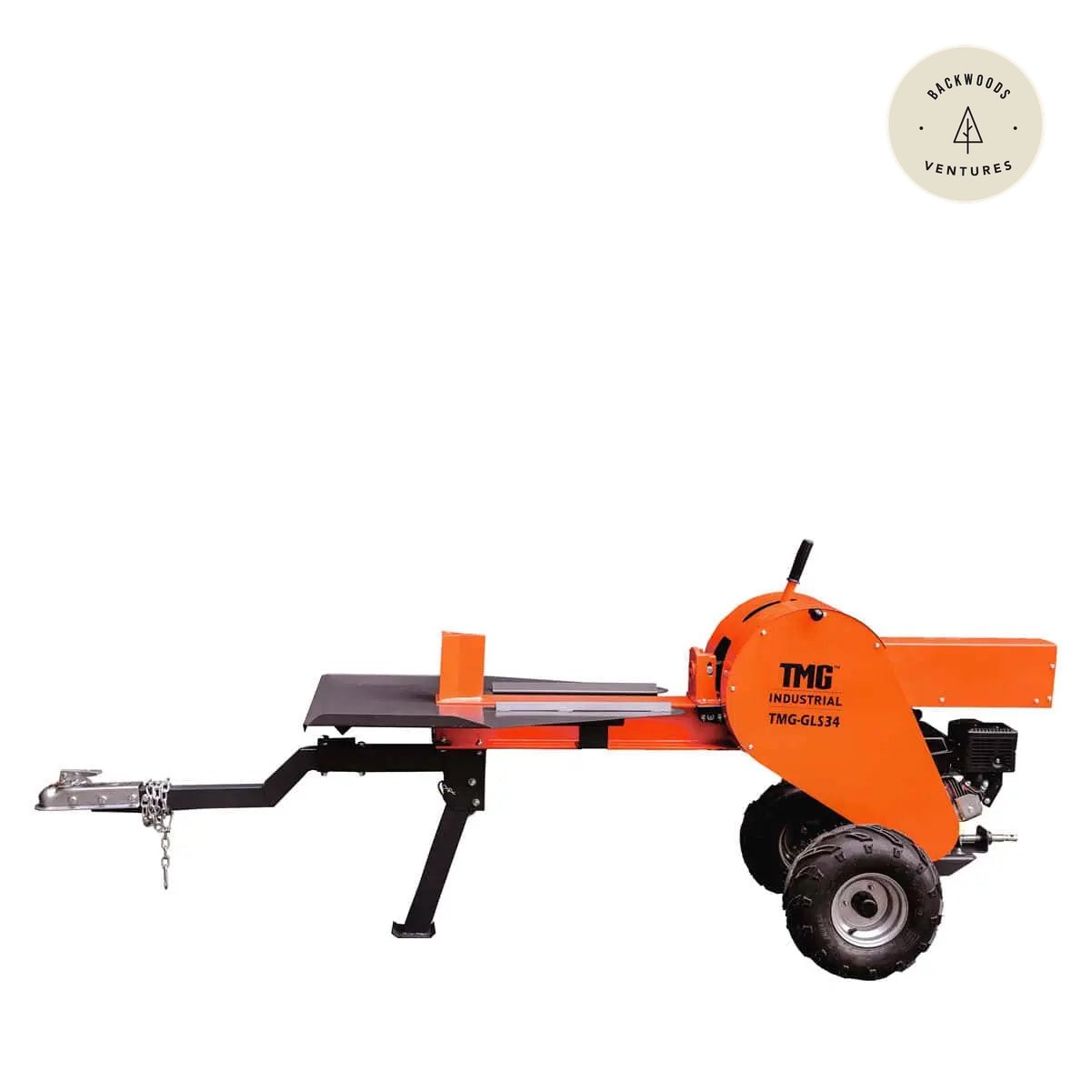 34 Ton ATV/UTV Tow-Behind Log Splitter, 7 HP Kohler Gasoline Engine, 28" Log Diameter Capacity, 3-Sec Cycle Time, TMG-GLS34