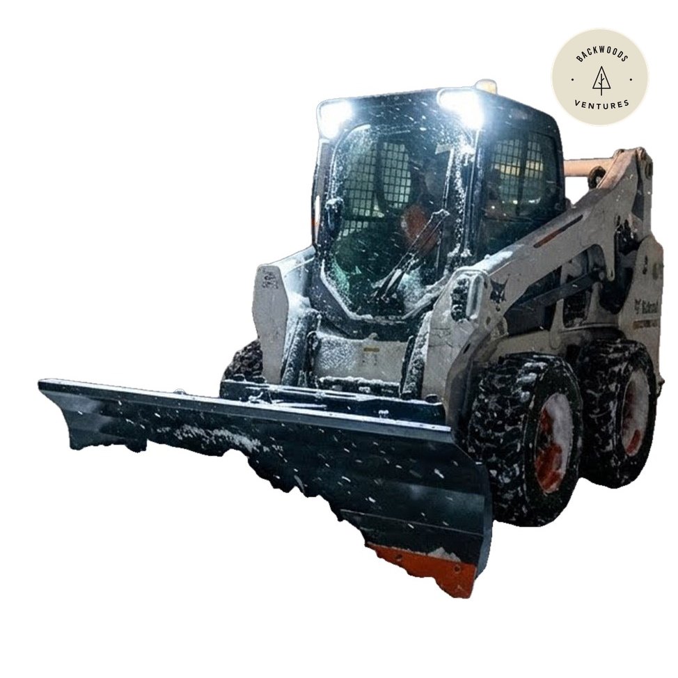 72" Skid Steer Dozer Blade Snow Pusher, Bolt-On Cut Edge, Skid Shoes, Left & Right, TMG-DB72
