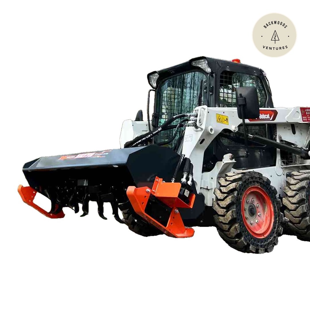 72" Skid Steer Rotary Tiller, Bi-Directional, 6" Tilling Depth, Universal Skid Mount, TMG-SRT72