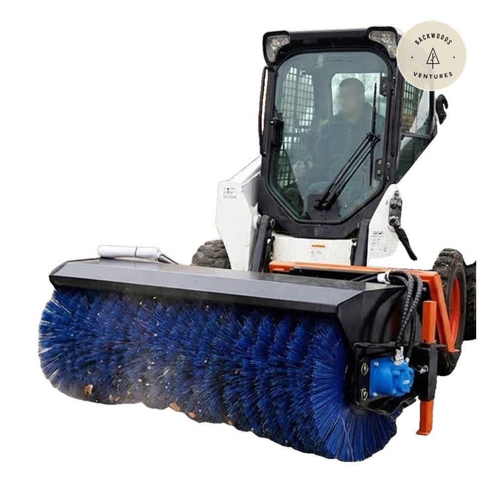 72" Skid Steer Rotary Angle Snow Broom – Standard Flow, 27" Brush, Bi-Directional, TMG-AB72