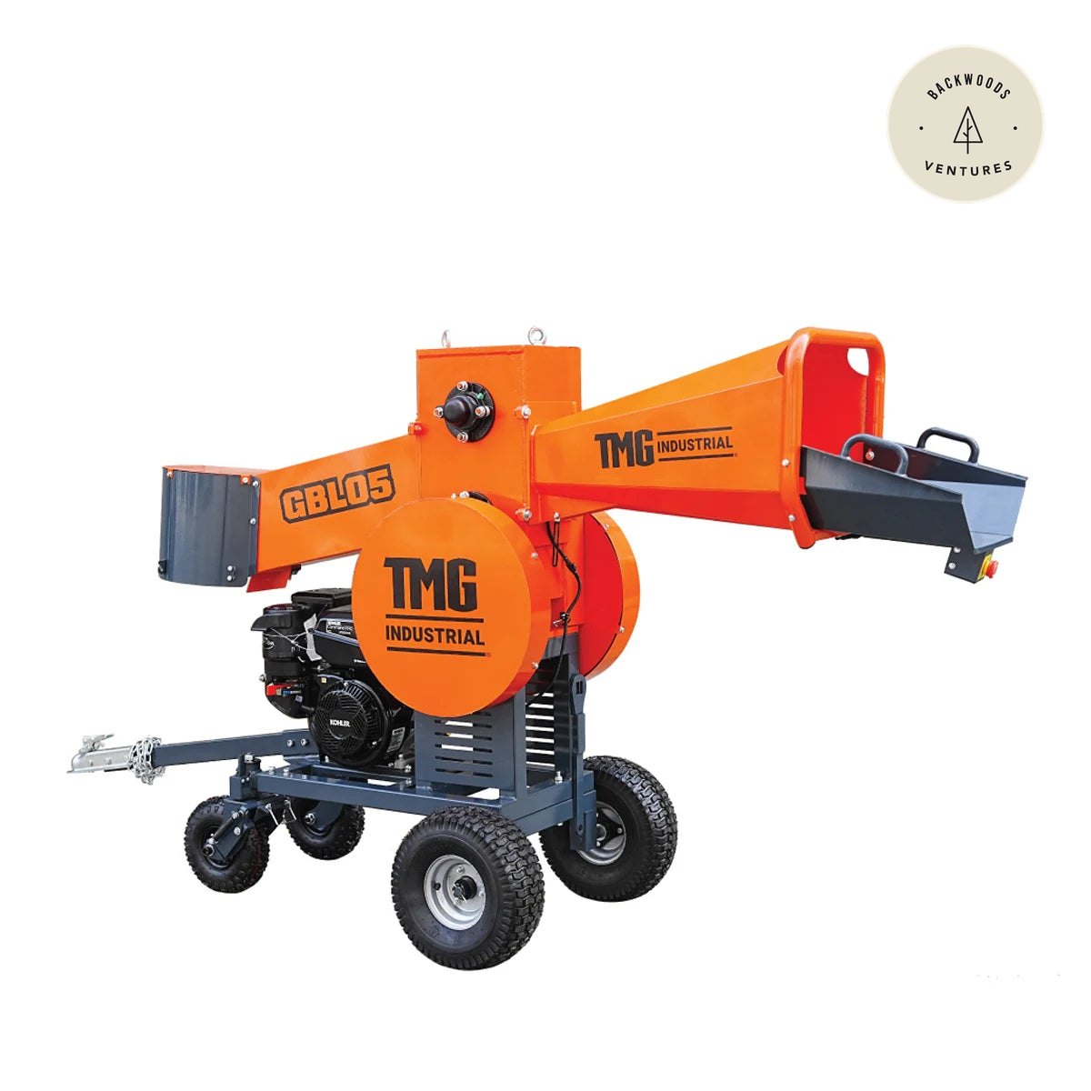5" Branch Logger, 15 HP KOHLER Gas Engine, Electric/Recoil Start, Dual Drum System, 2" Hitch Tow-Behind, TMG-GBL05