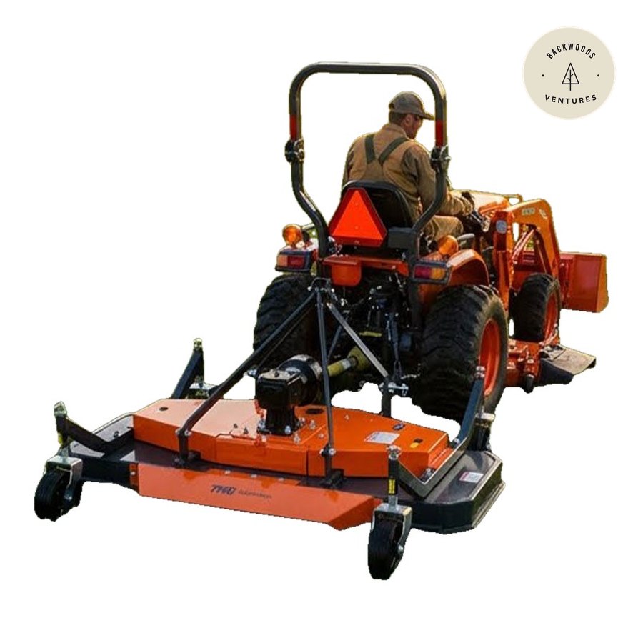 72" Tow-Behind 3-Point Hitch Finish Mower, 30-50 HP Compact Tractor, PTO Drive Shaft Included, TMG-TFN72