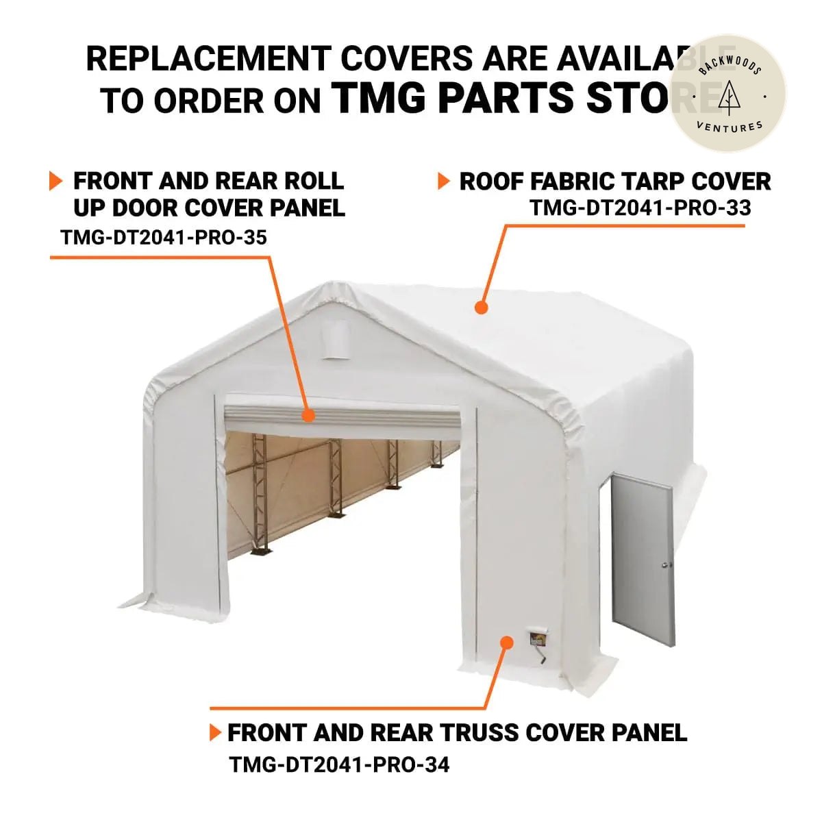 TMG Heavy Series™ 20' x 40' Dual Truss Storage Shelter with Heavy Duty 17 oz PVC Cover & Drive Through Doors TMG-DT2041-PRO