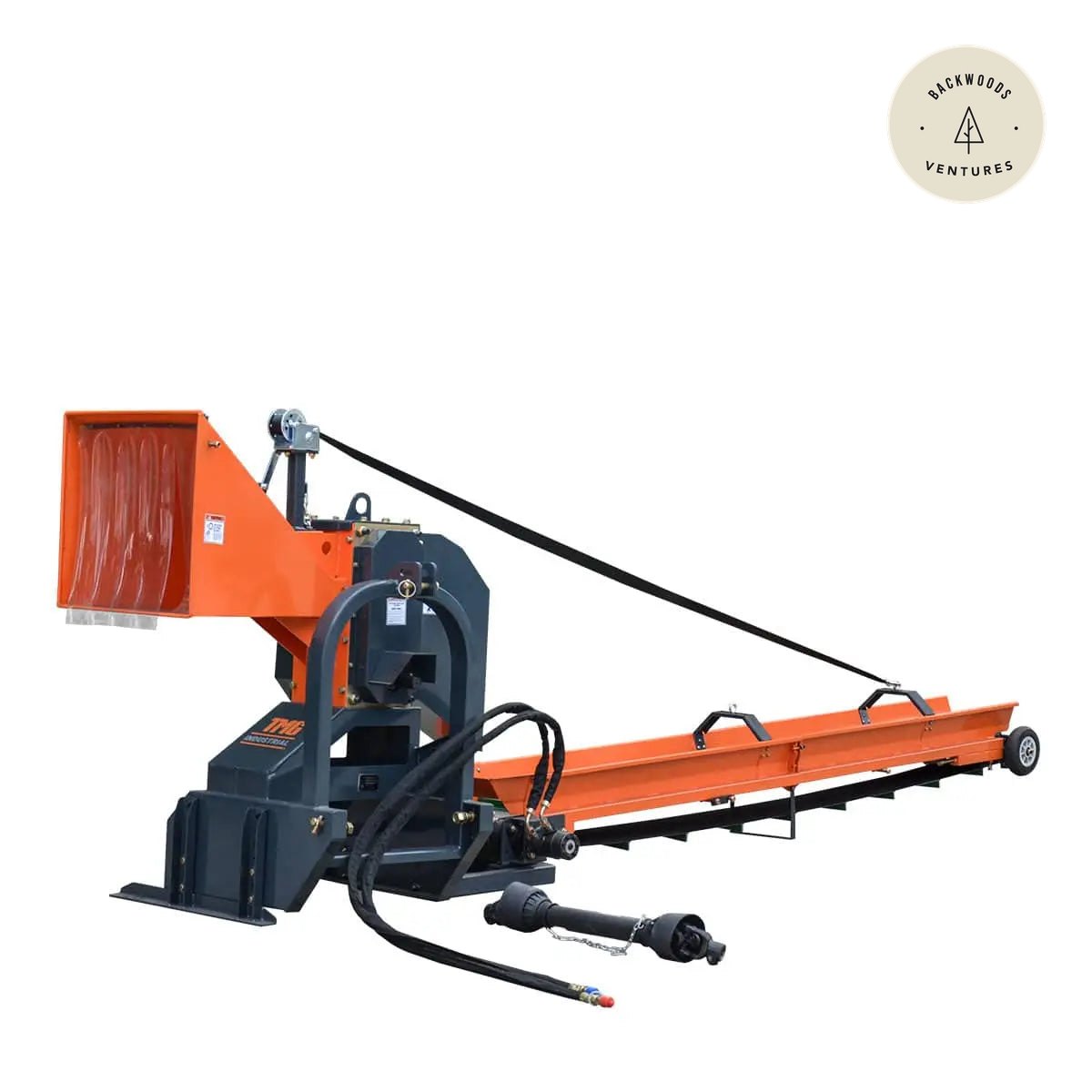 3-Point Hitch Firewood Branch Logger & 45° Adjustable Belt Conveyor, 20-60 HP Tractor, PTO Driveline Shaft Included, TMG-TFL42