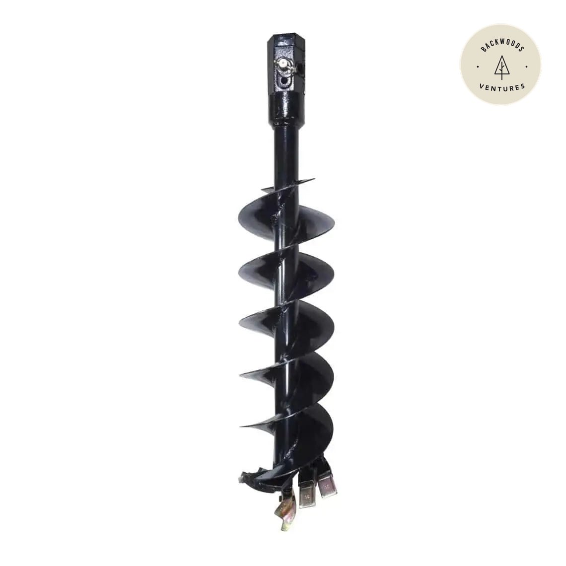 12" Post Hole Auger Bit, 48" Height, Fully Welded Cutting Disk, 4 Sharp Cutting Teeth, 2" Hex Connectivity, Built-In Boring Head, High Quality Steel, TMG-PAB12