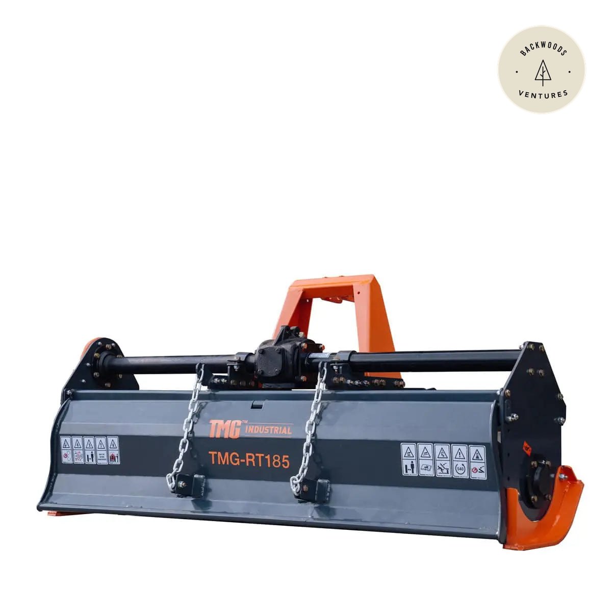 72" 3-Point Hitch Rotary Tiller, 40-60 HP Tractor, 3" Tilling Depth, PTO Shaft Included, Category 1 & 2 Hookup, TMG-RT185