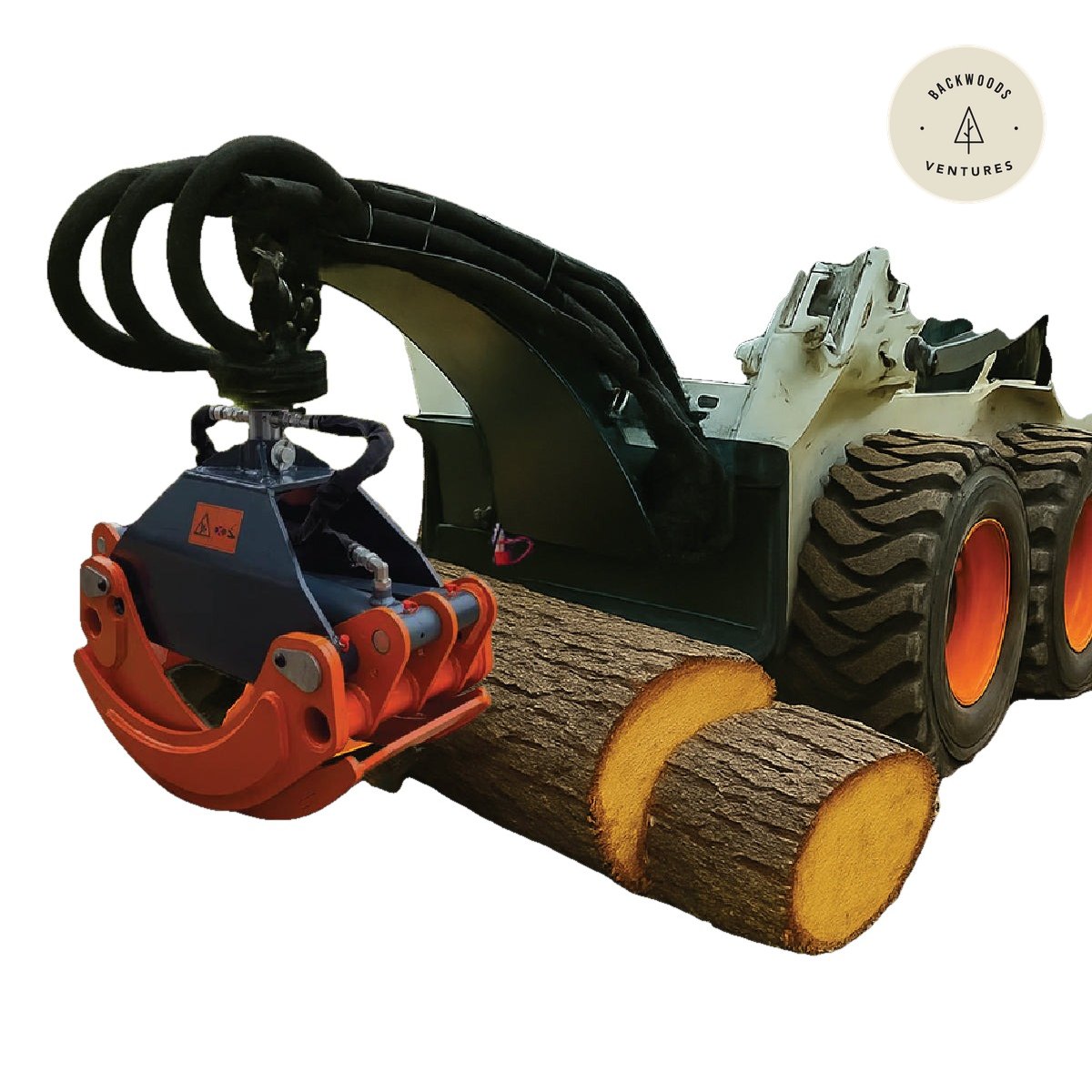 3300 lb Skid Steer Rotary Log Grapple, 360° Rotation, 49" Opening, for 40-75 HP Skid Steers, TMG-SLG50