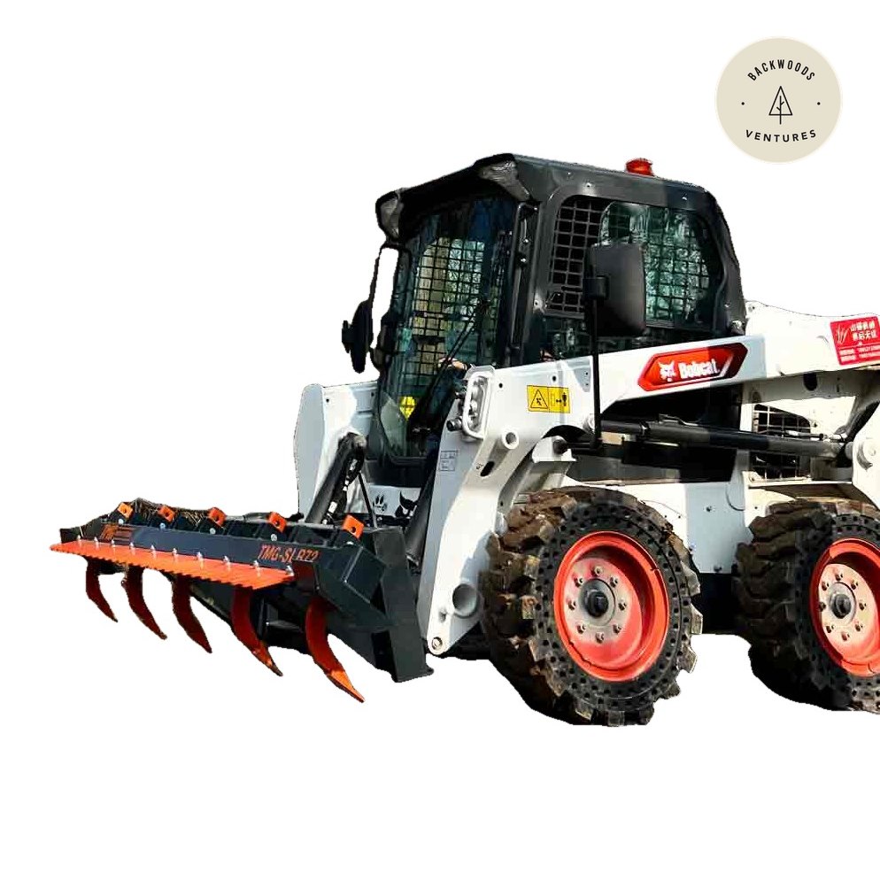 72" Skid Steer Land Ripper w/Rake Comb, Scarifier, Dethatcher, Forward & Reverse, Depth Adjustable Ripping Teeth TMG-SLR72