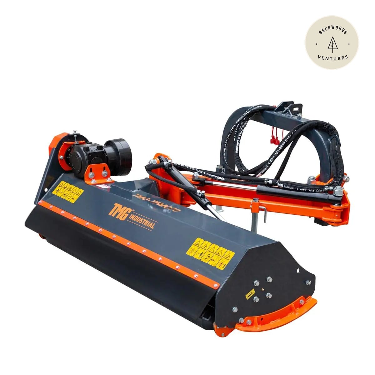 65" Ditch Bank Flail Mower, Offset Verge & Slope Cutter for Tractors 30-60 HP TMG-TFMO70