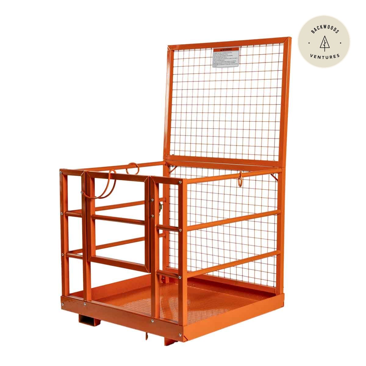 Forklift Work Platform 45"x43", 880 lb Capacity, Heavy-Duty Safety Cage with Locking Mechanism, TMG-FWP08L