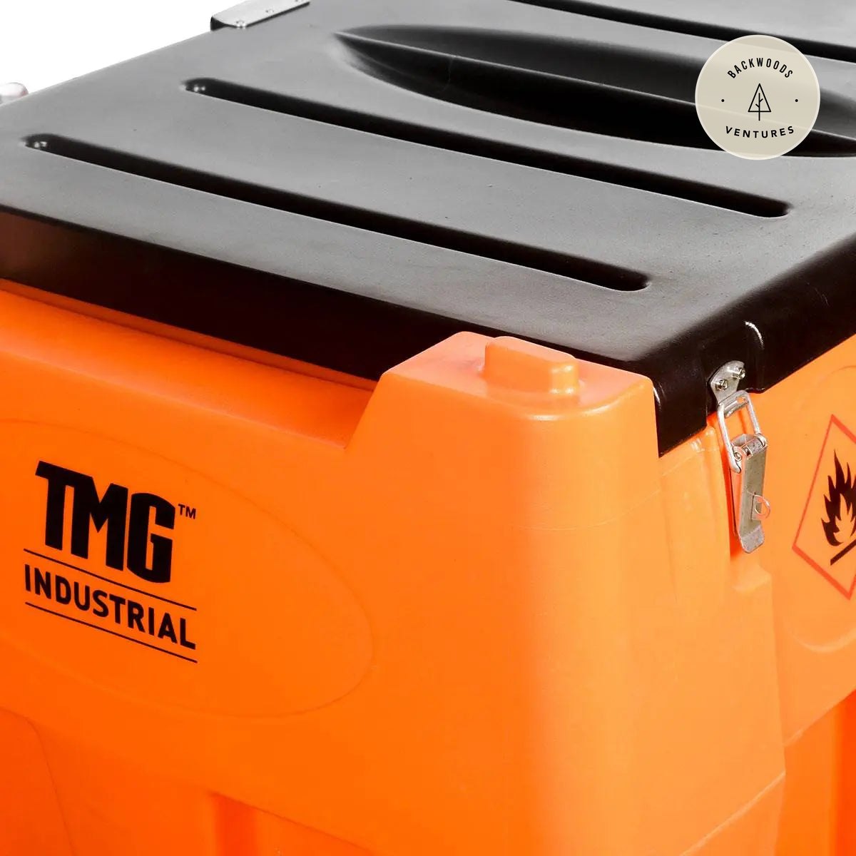 116 Gallon Diesel Poly Fuel Tank, Ratchet Strap Recesses, 15 GPM Fuel Pump, Lockable Lid, Reinforced Single Wall Design, TMG-DFT116