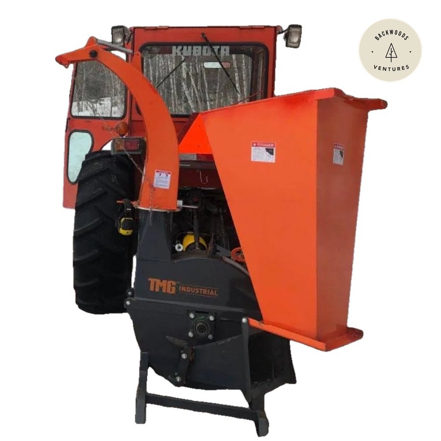 6" 3-Point Hitch Wood Chipper, Reversible/Hardened Blades, 360° Swiveling Chute, TMG-WC65(Previously TMG-WC62)