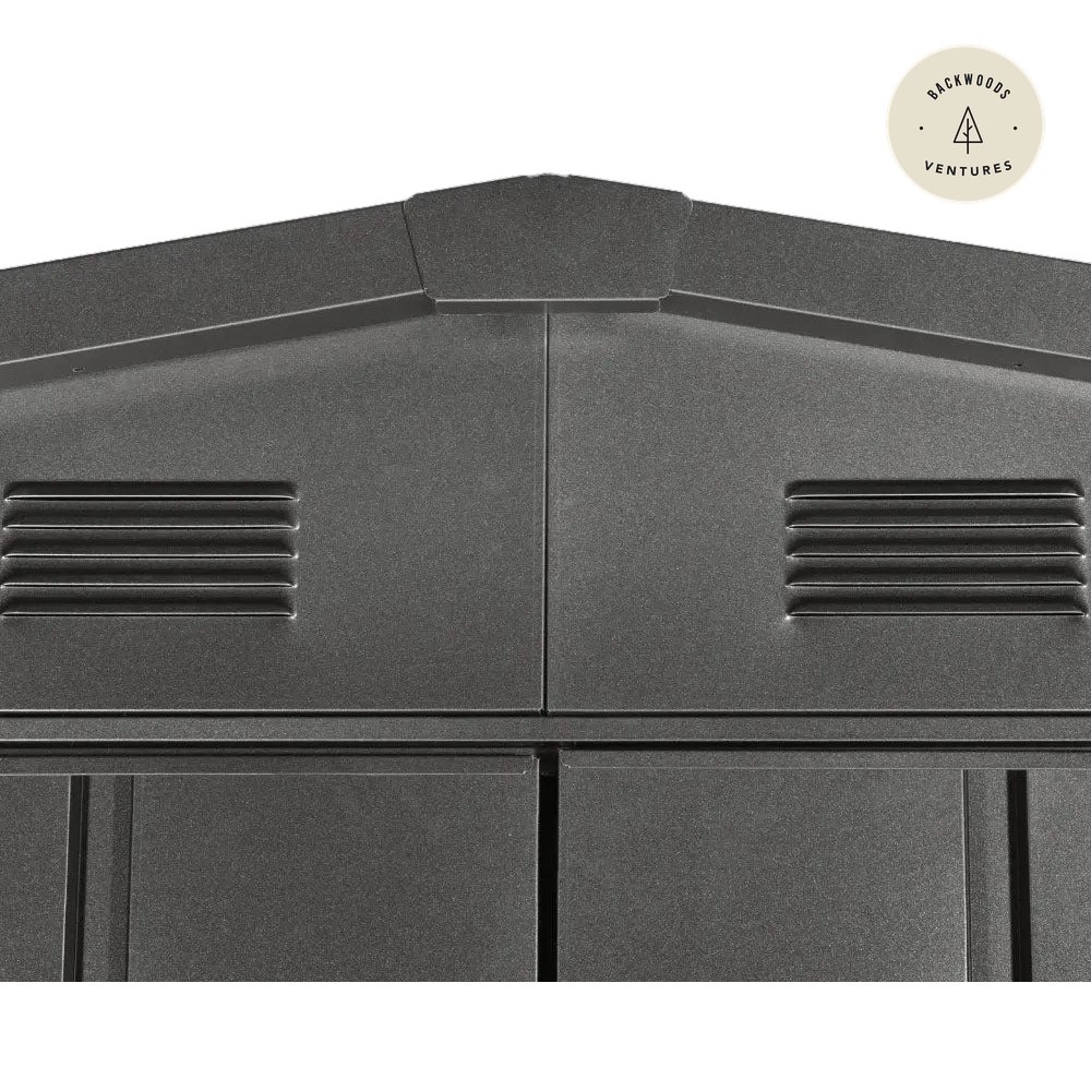TMG Heavy Series™ 6' x 8' Galvanized Metal Shed, 79" Apex Roof, 50" x 68" Door Opening, TMG-MS0608-PRO