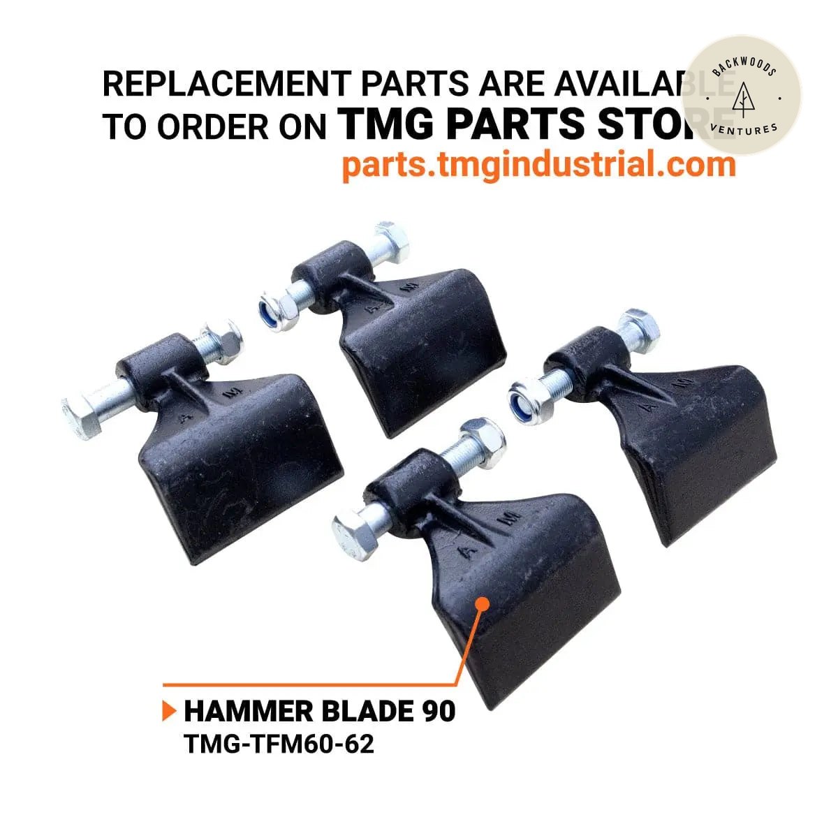 60" Heavy Duty Flail Mower with Forged Hammers for Tractors 30–60HP, PTO Shaft, TMG-TFM60