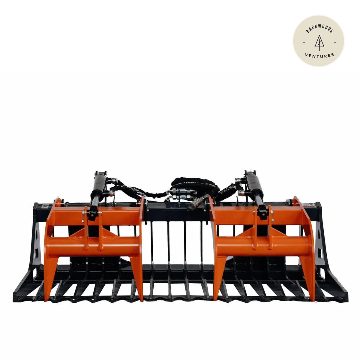 60" Skid Steer Skeleton Grapple Attachment, Universal Mount, 34" Arm Opening, 3" Tine Spacing, 2600 lb Weight Capacity, TMG-SG60