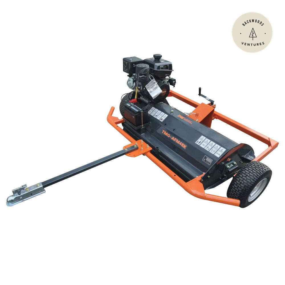 48" ATV Flail Mower Slasher with 14 HP Kohler Engine and Tow-Behind Side Shift, TMG-AFM48K