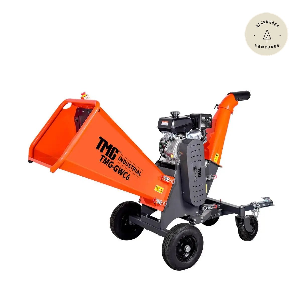 TMG Heavy Series™ 6" Wood Chipper Powered by Kohler 14 HP Command Engine, ATV Tow-Behind, 12'' Reversible Blade, Dual Belt Drive, TMG-GWC6