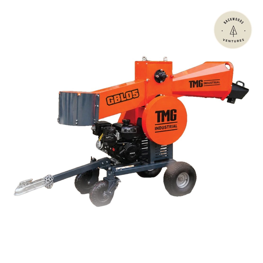 5" Branch Logger, 15 HP KOHLER Gas Engine, Electric/Recoil Start, Dual Drum System, 2" Hitch Tow-Behind, TMG-GBL05