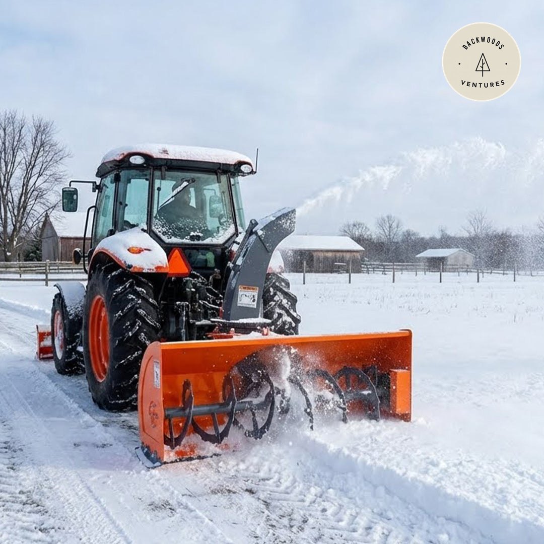 48" 3-Point Hitch Snow Blower, 20-40 HP, 20" Diameter Impeller, 360° Snow Chute, CAT 1 Suspension, TMG-TBS48