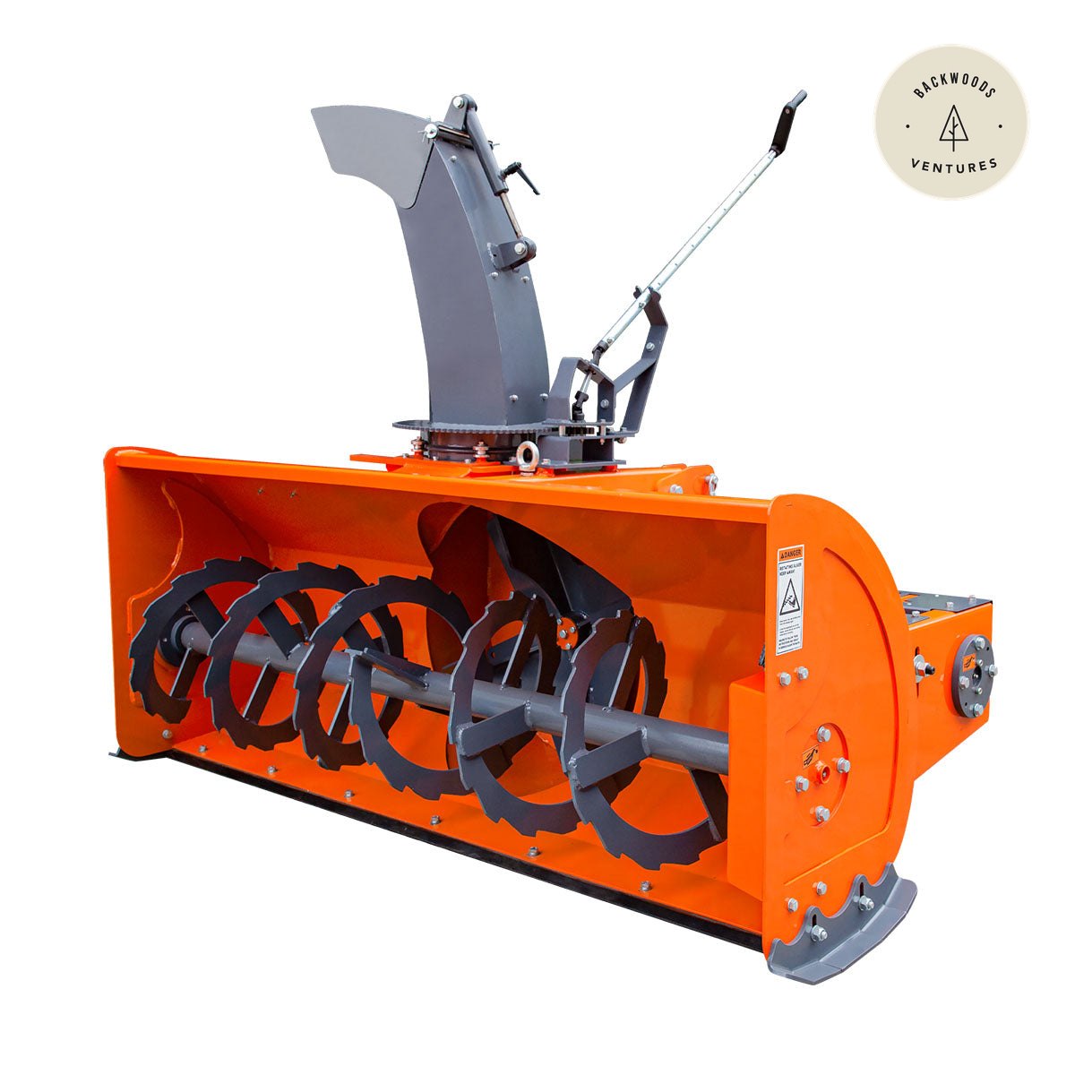 60" 3-Point Hitch Snow Blower, 25-65 HP, 24" Impeller, 360° Chute, CAT 1, CAT 2 and ASABE AD730 Quick Hitch, TMG-TBS60