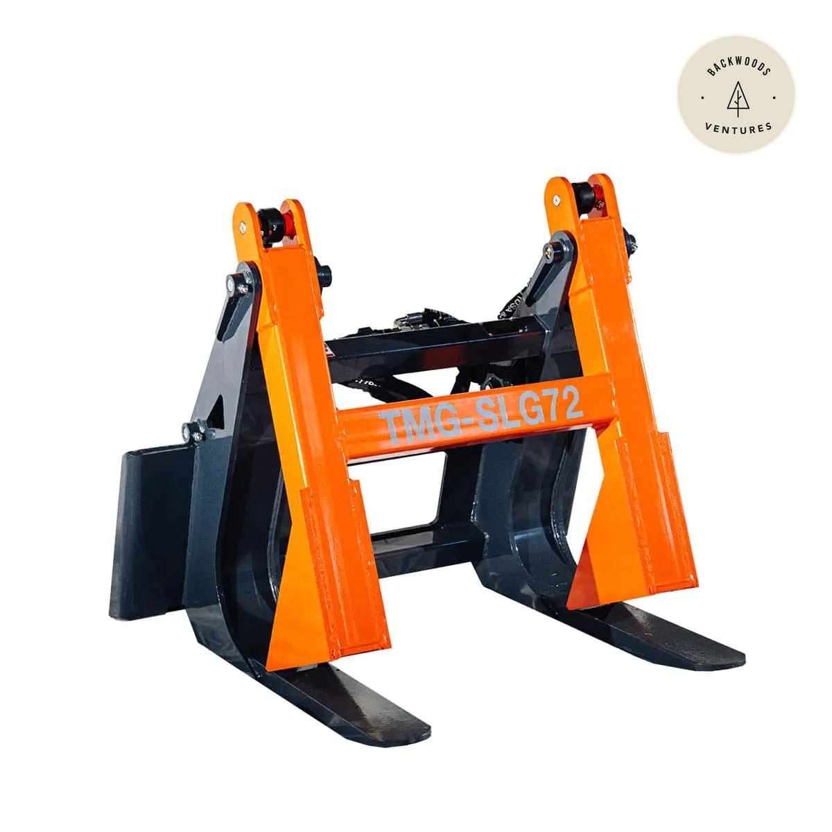 46" Skid Steer Log Grapple Attachment, 36" Claw Opening, 6400 lb Grap Capacity, TMG-SLG72