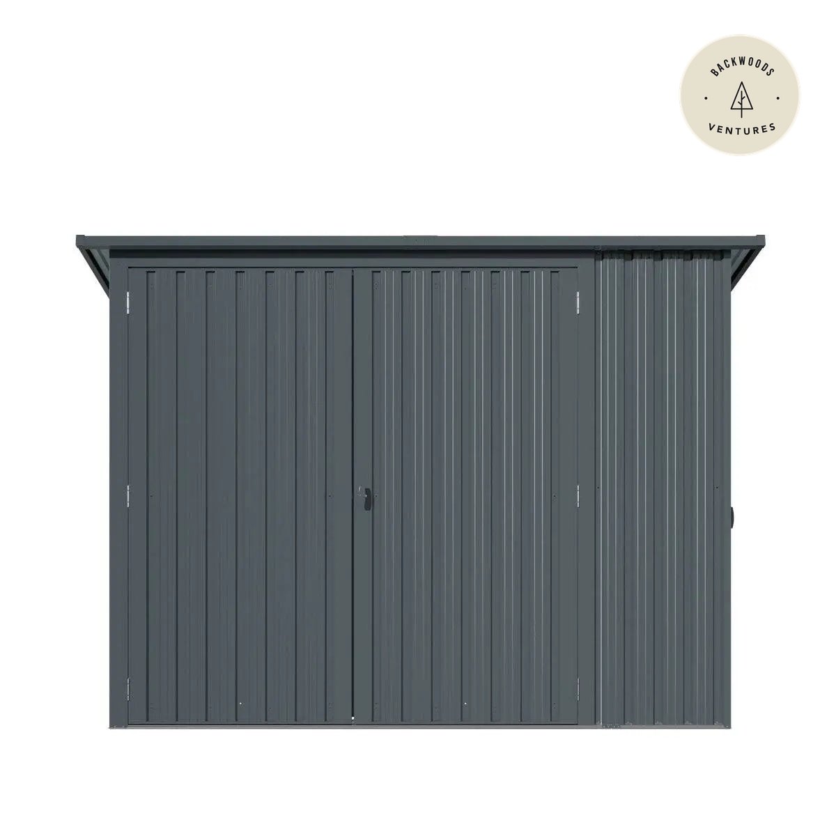 4' x 8' Bicycle Metal Pent Shed, 29 Gauge Corrugated Metal, 70" Upper edge, TMG-MS0408