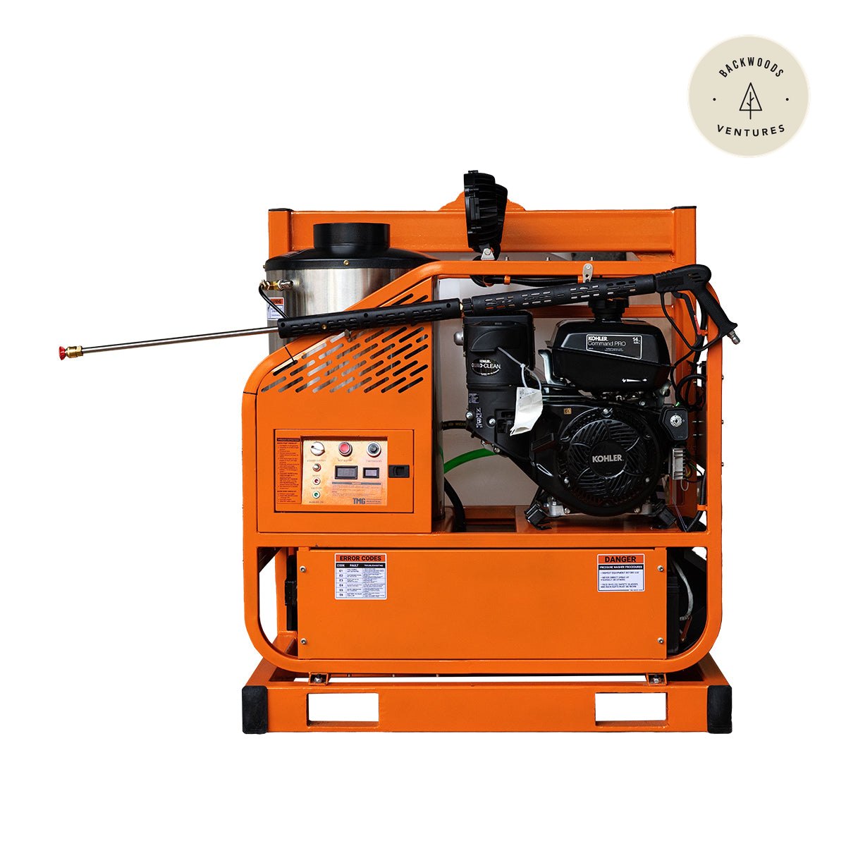 4000 PSI Hot Water Pressure Washer, Skid Mounted with 245 Gallon Tank, 14 HP Kohler Engine TMG-HW42T