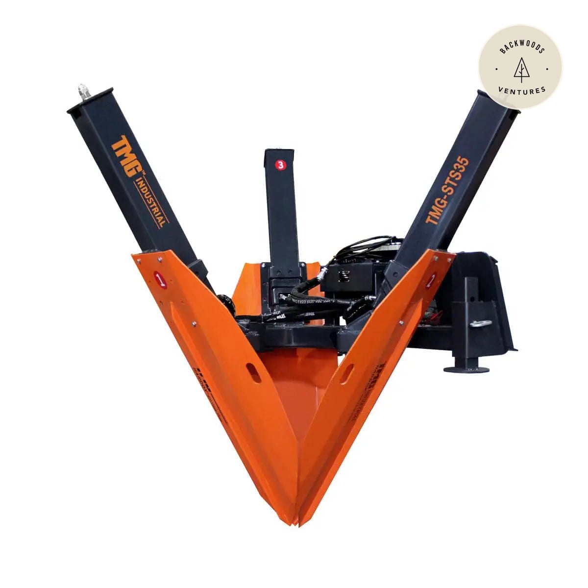 36" Skid Steer Hydraulic Tree Spade, 4" Diameter Cut Capacity, 22" Blade Opening, Hardox® 400 Blades, TMG-STS35