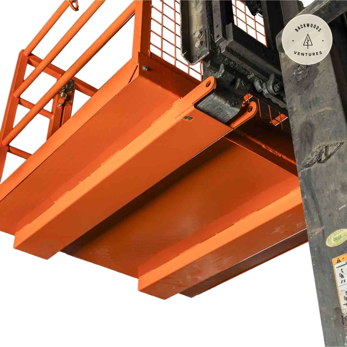 Forklift Work Platform 45"x43", 880 lb Capacity, Heavy-Duty Safety Cage with Locking Mechanism, TMG-FWP08L