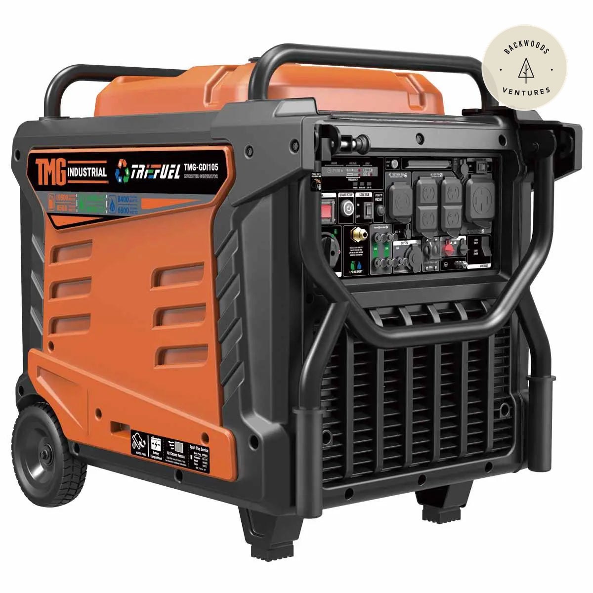 10.5KW Portable Inverter Generator for Home, RV, and Off-Grid Use – Hybrid Tri-Fuel, THD < 3% TMG-GDI105