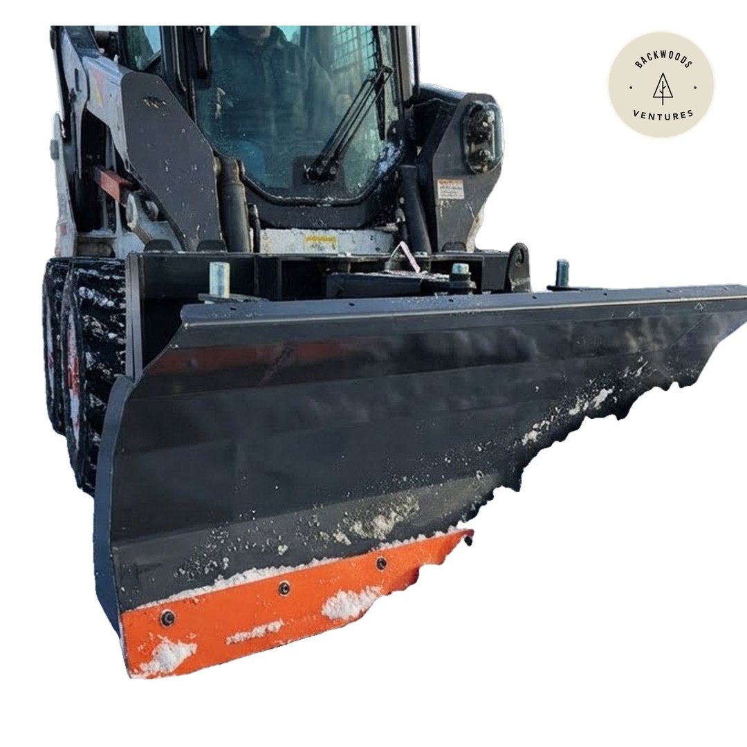60" Skid Steer Dozer Blade Snow Pusher, Bolt-On Cut Edge, Skid Shoes, Left & Right, TMG-DB60