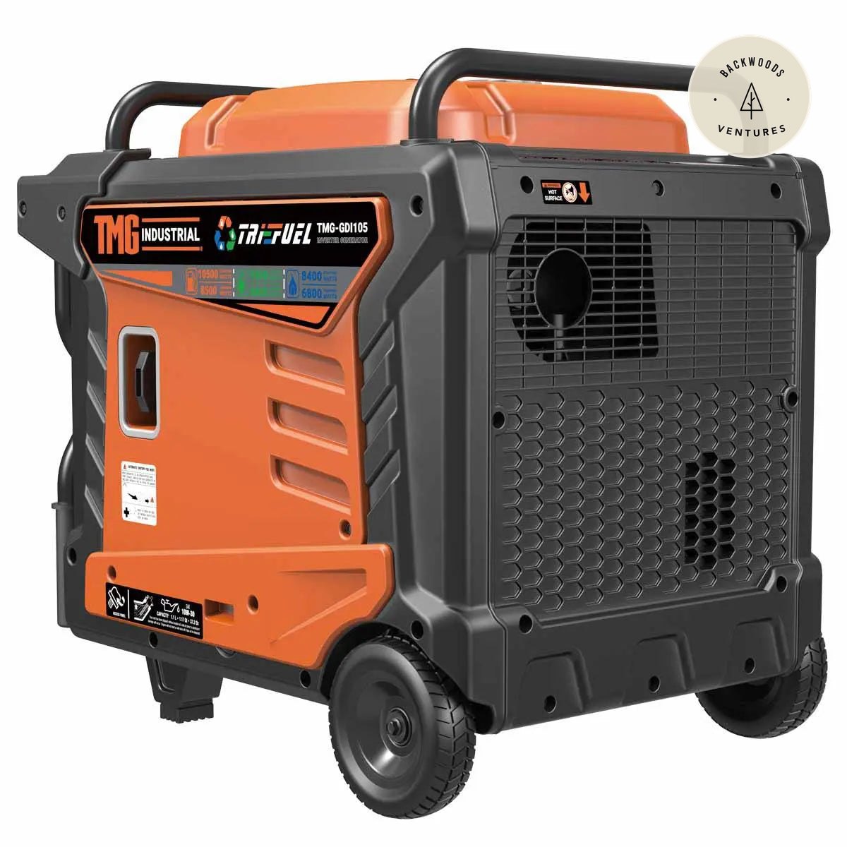 10.5KW Portable Inverter Generator for Home, RV, and Off-Grid Use – Hybrid Tri-Fuel, THD < 3% TMG-GDI105