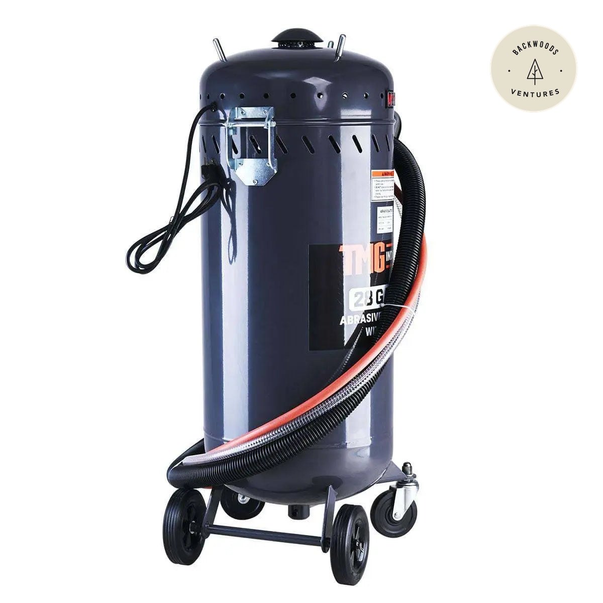 28 Gallon Abrasive Sandblaster, Built-in 1200W Vacuum System, 115 PSI, 90 CFM TMG-ABC28